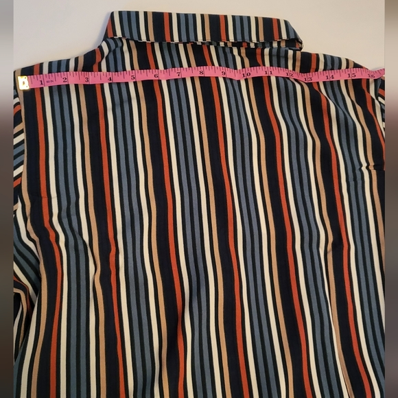OMSJ Women Button Down Stripe Shirts L - Picture 7 of 8